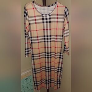 Sz large plaid dress